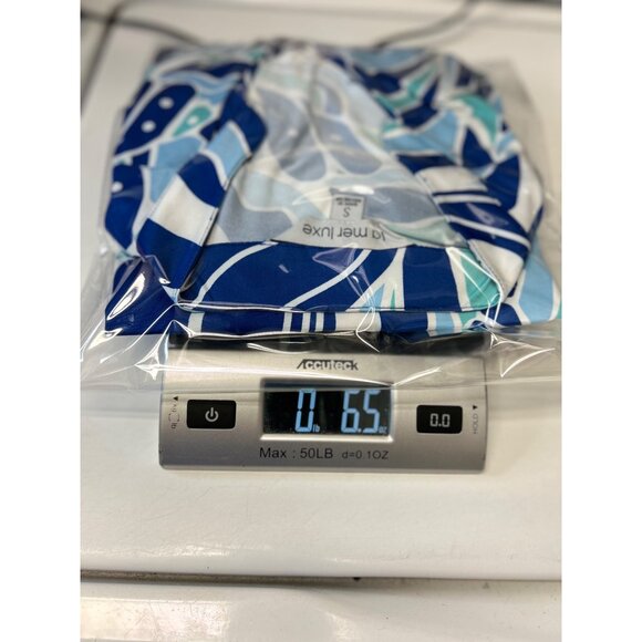 La Mer Luxe Womens Blue & White Abstract Pattern Blouse Size S - Picture 8 of 8